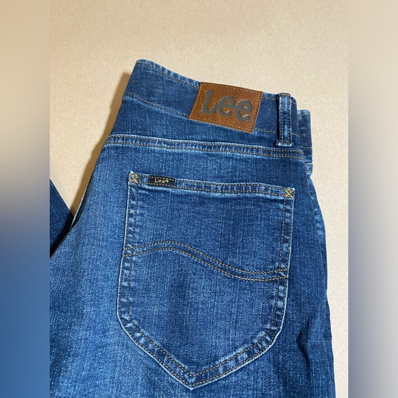 32/30 Men’s Slim Straight Lee Denim med-Dark Wash - Picture 2 of 10